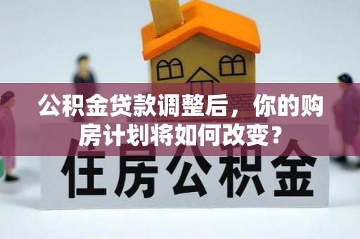 岚山公积金贷款调整后，你的购房计划将如何改变？