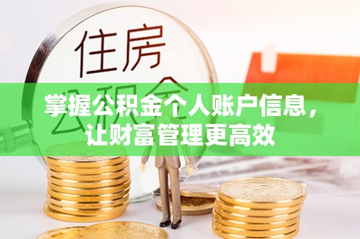 岚山掌握公积金个人账户信息，让财富管理更高效