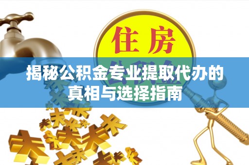 岚山揭秘公积金专业提取代办的真相与选择指南