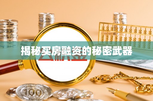 岚山揭秘买房融资的秘密武器
