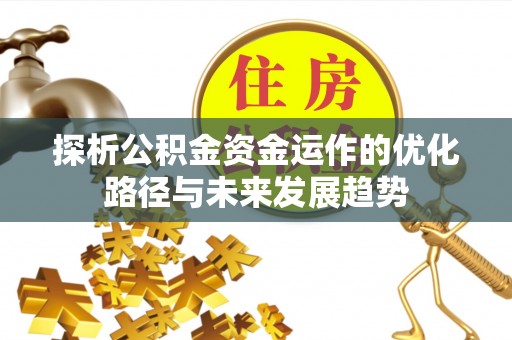 岚山探析公积金资金运作的优化路径与未来发展趋势